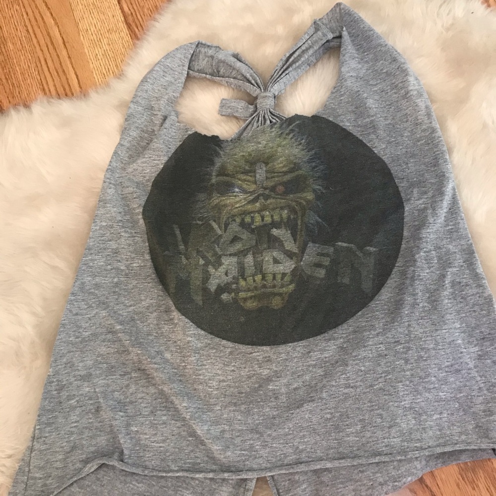 UPCYCLED IRON MAIDEN TANK TOP SMALL